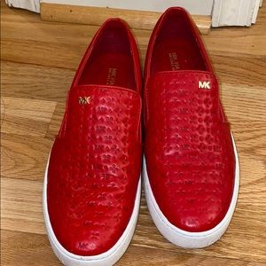 Michael Kira Red Slip Ons